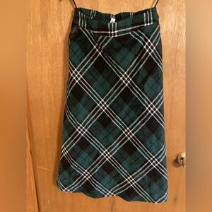 Plaid Wool Women's Midi Skirt
